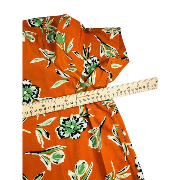 1290 Women s sz 2XL collared shirt dress long floral Hawaiian button front - Picture 9 of 10